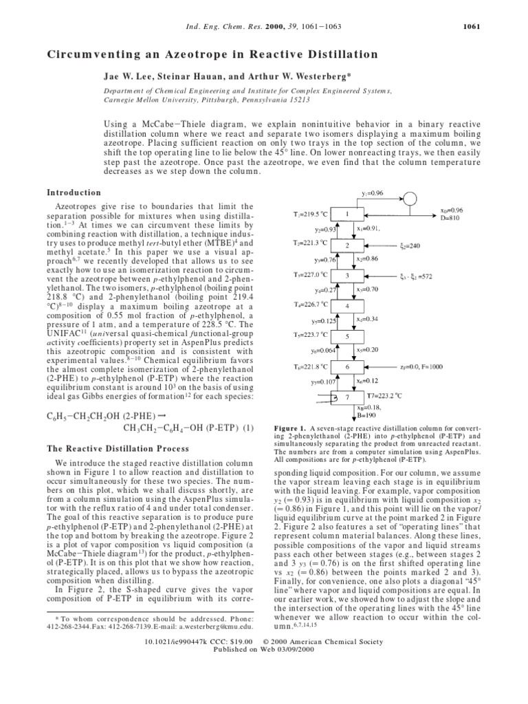McCabe and Thiele 1925 | PDF | Distillation | Thermodynamics