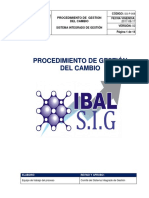 SG-P-008 Procedimiento Gestion Del Cambio PDF