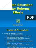 Pakistan Edu Sector Reforms Efforts-Presentation