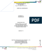 Informe 7 - Diseño Del Desarenador PDF