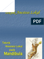 Teknik Anestesi Lokal Mandibula