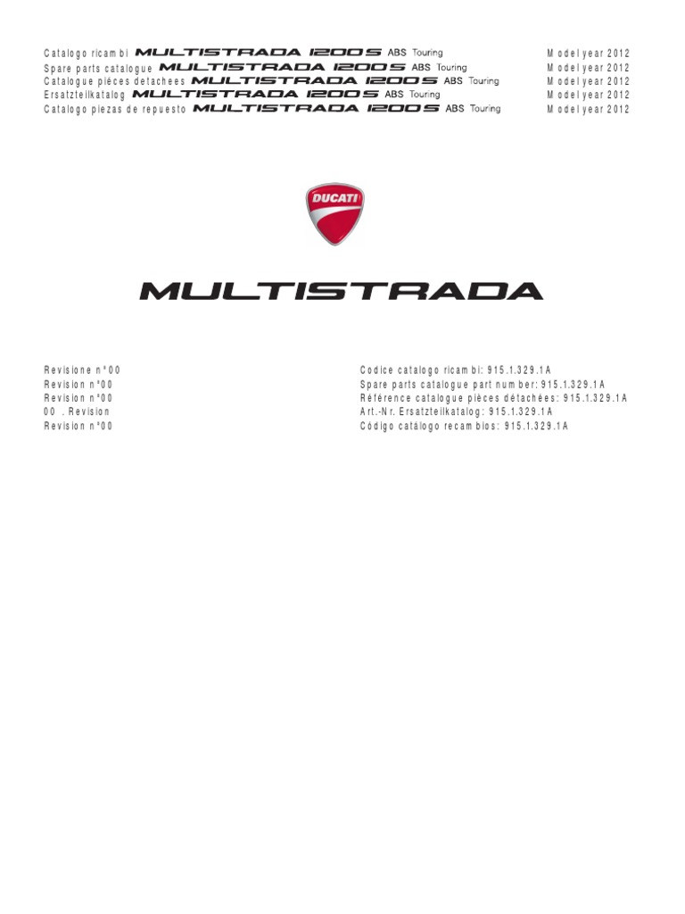2012 Multistrada Parts Internal Combustion Engine Vehicle Parts