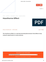 Hawthorne Effect - Observation Bias