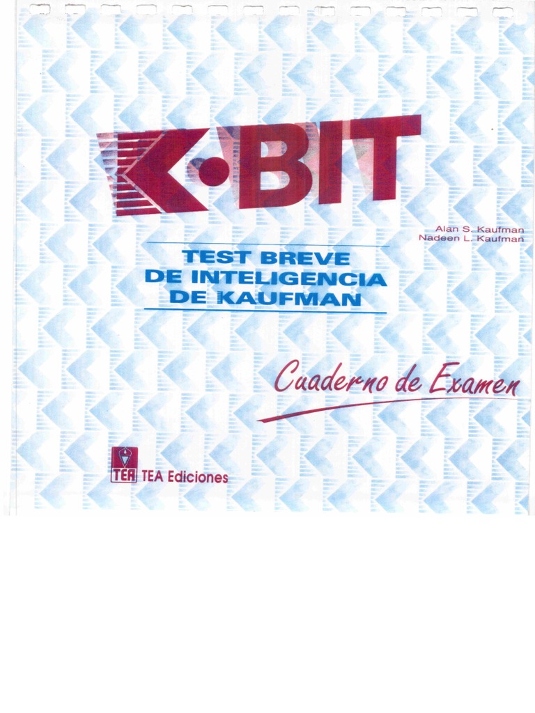 K-BIT Cuaderno de Examen | PDF