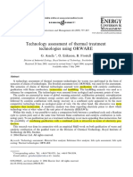 Technology assessment of thermal treatment technologies using ORWARE