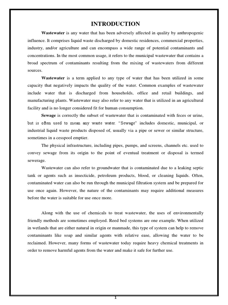 Understanding Wastewater and Sewage | PDF | Sewage Treatment | Sanitary ...