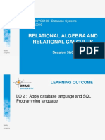 Relational Algebra and Calculus