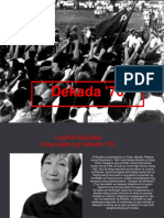 Presentation of Dekada 70