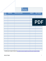 Activity List Template