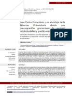 Juan Carlos Portantiero y Su Abordaje de La Reforma Universitaria Desde Una Preocupación Gramsciana: La Escisión Intelectualidad y Pueblo-Nación