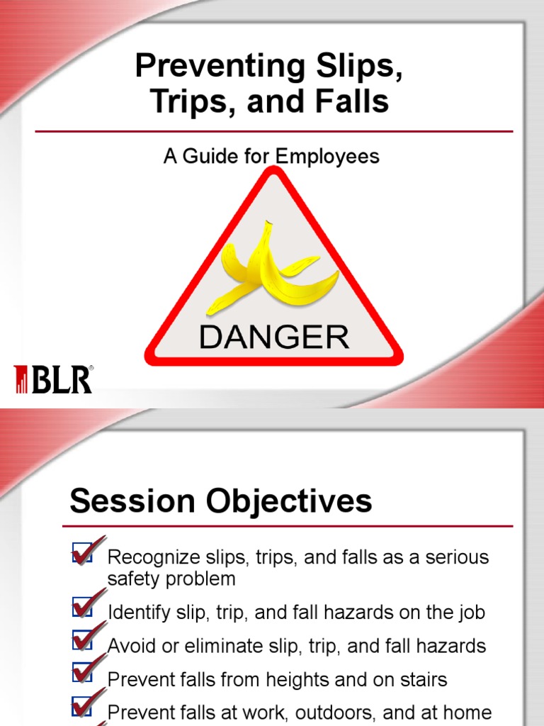 Preventing Slips, Trips, and Falls: A Guide For Employees | PDF ...