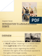 Introduction To Lincoln-Douglas Debate: Snapshot Tutorial