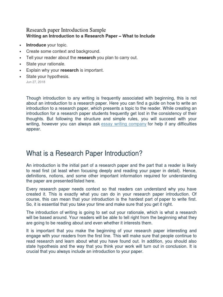 example of a research paper introduction