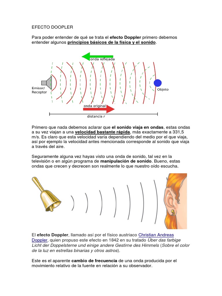 El efecto Doppler, llamado así por el físico austriaco