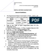 CWTS Midterm Guidelines and Room Assignments