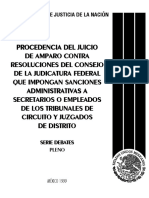 Procedencia Del Juicio de Amparo Contra Resoluciones Del Congreso de La Unión.