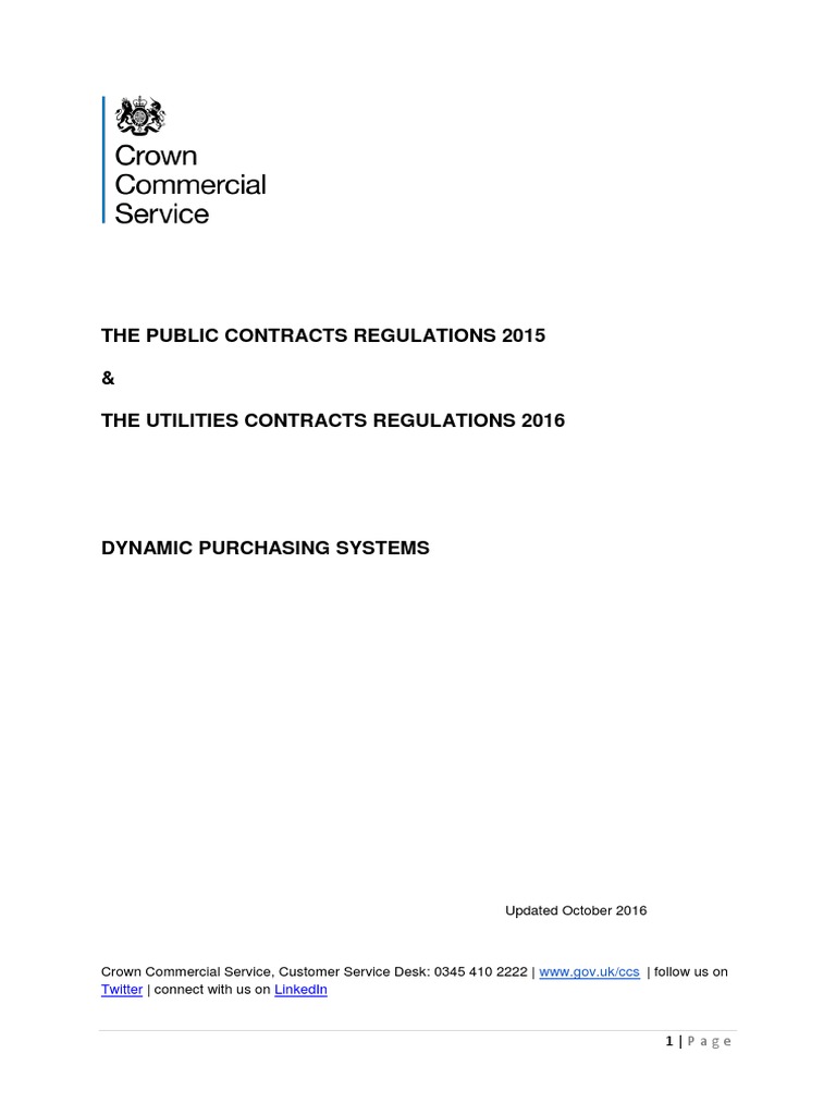 Dynamic Purchasing Systems Explained | PDF | Contractual Term | Supply ...