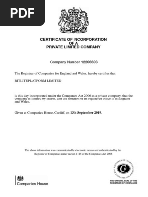 Certificate