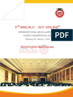 Invitation Brochure 8th RMLNLU SCC Online® International Media Law Moot Court Competition 2020