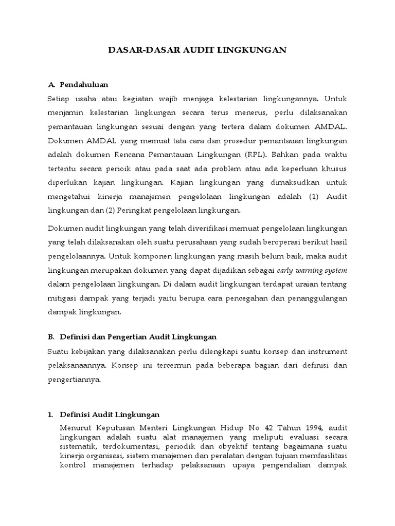 Modul Audit Lingkungan