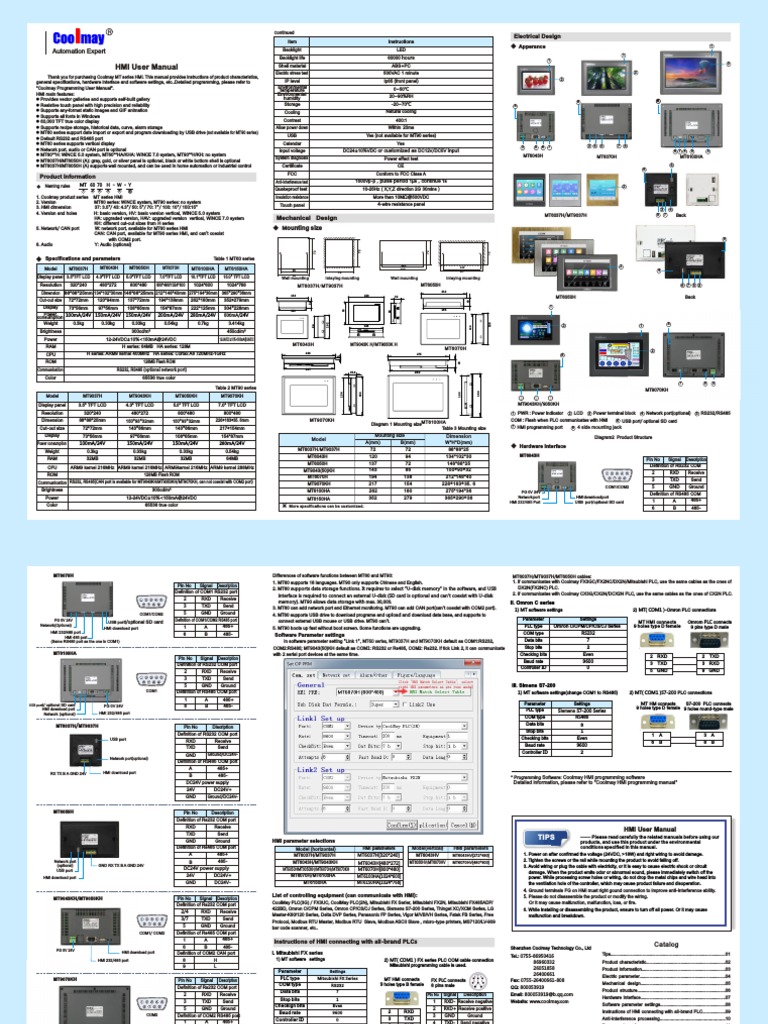 Coolmay HMI User Manual PDF | PDF | Usb | Media Technology