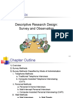 Chapter Six: Descriptive Research Design: Survey and Observation