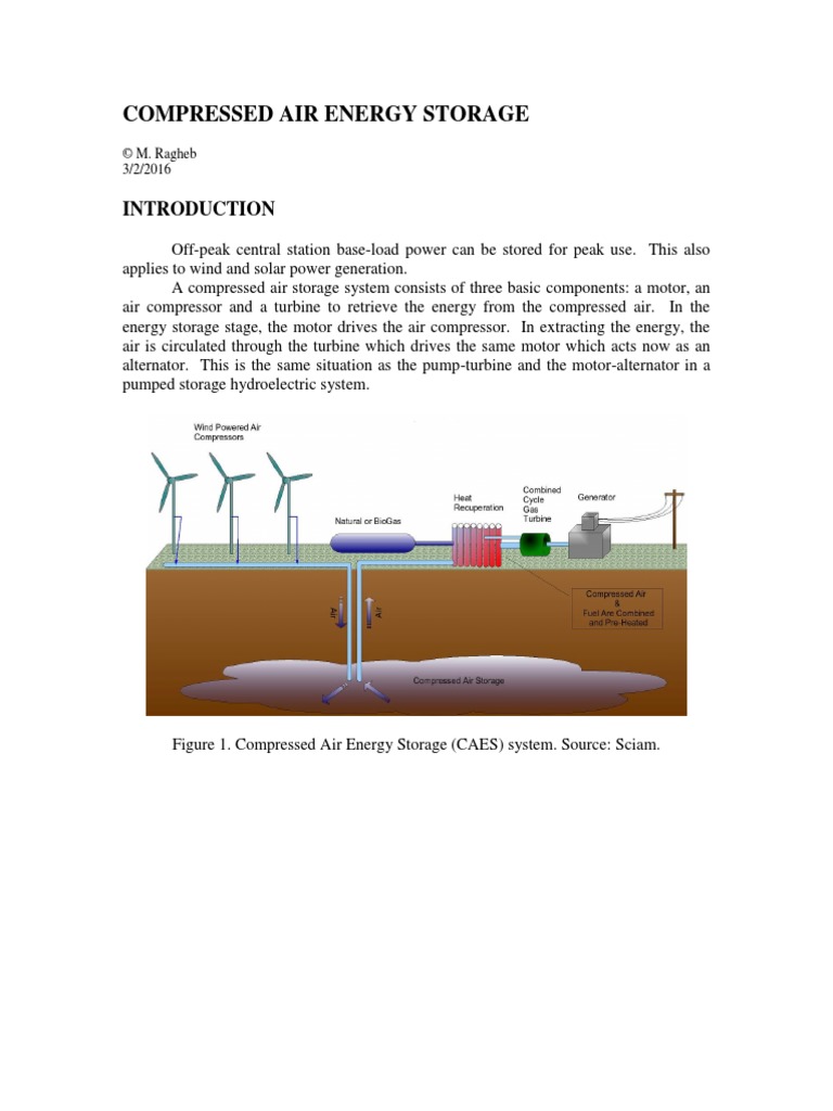 Compressed Air Energy Storage PDF Energy Storage Hvac