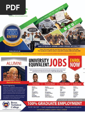 Caohb2020 250419 Pdf Pdf Vocational Education University And College Admission