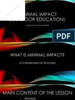 minimal impact handout