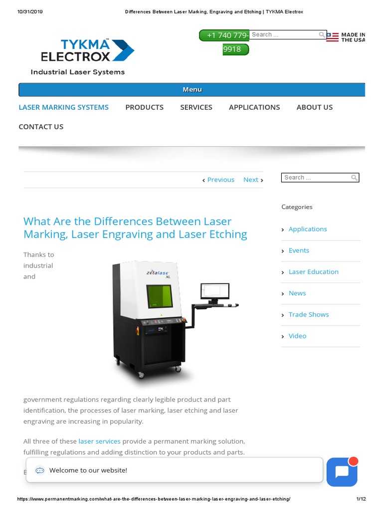 Differences Between Laser Marking, Engraving and Etching (TYKMA
