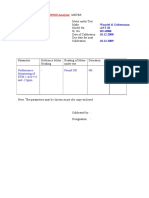 SDHPDH Analyser Calibration Form