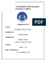 Comsats University Islamabad, Attock Campus: Assignment No.2