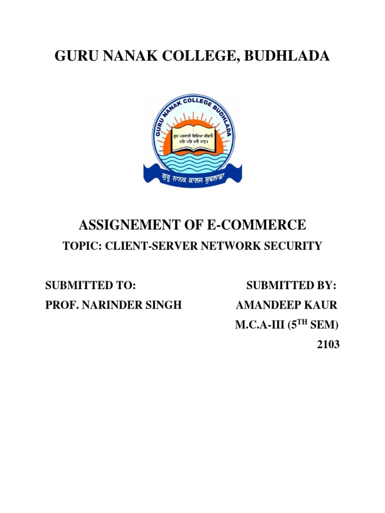 Client-Server Network Security in E-Commerce | PDF | Computer Security ...