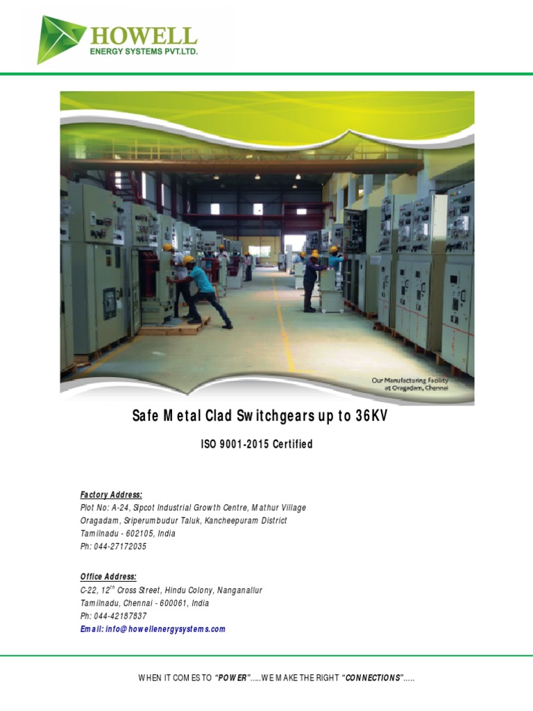 Howell Energy Systems: Switchgear Solutions | PDF | Electrical ...