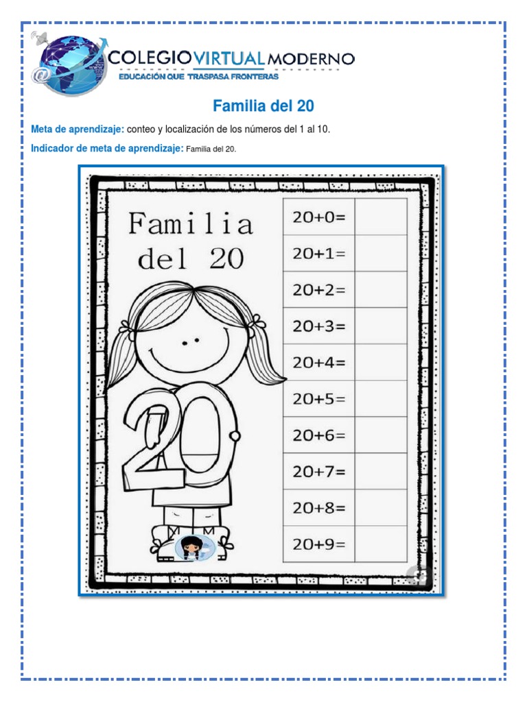 Actividades Familia del 20 para Niños | PDF