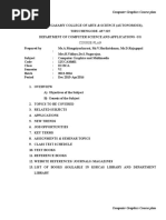 CG Course Plan 12UCAM601