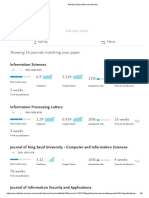 Showing 16 Journals Matching Your Paper: Information Sciences
