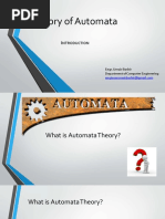 Theory of Automata: Ntroduction