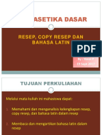 Part 2-Resep, Copy Resep, Bahasa Latin