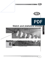 Match and Statistics Sheets: Section