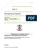 Assignment 1: Web Applications Properties