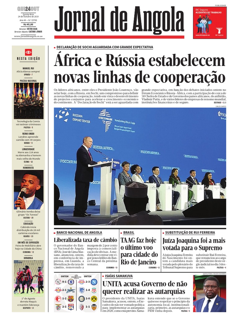 JORNAL DE Angola | PDF | Angola | Rússia