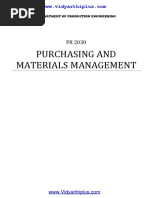 Purchasing and Materials Management