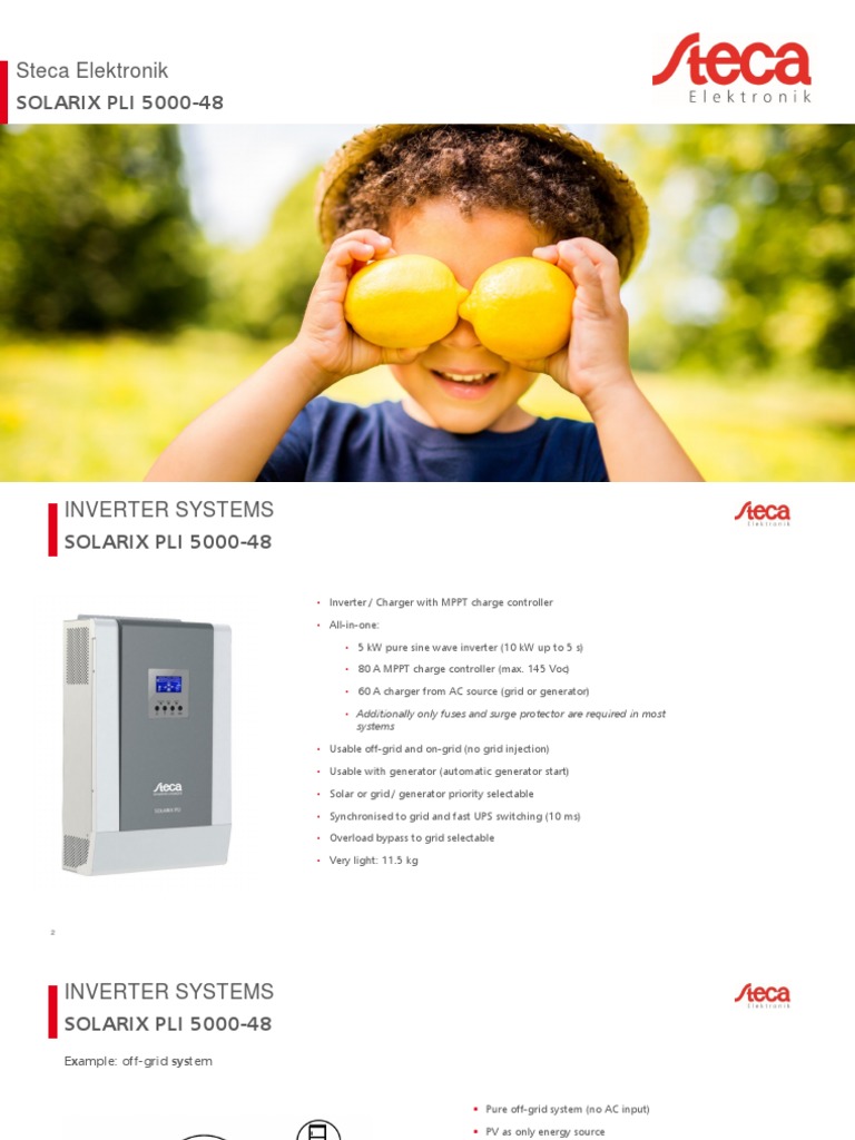 Solarix PLI 5000-48 Inverter Overview | PDF | Power Inverter ...