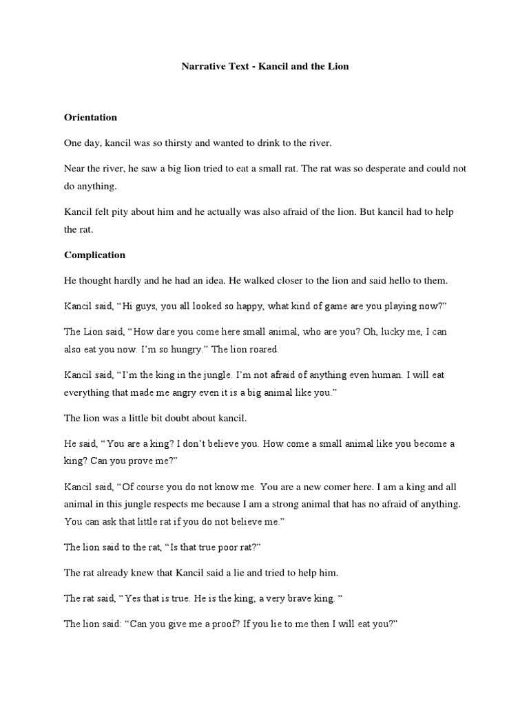 Narrative Text Nature