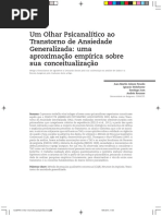 Um Olhar Psicanalítico ao Transtorno de Ansiedade Generalizada