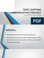Topic-Shifting Communicative Strategy: Amanonce, Bermio, David, Lopez, Palacpac