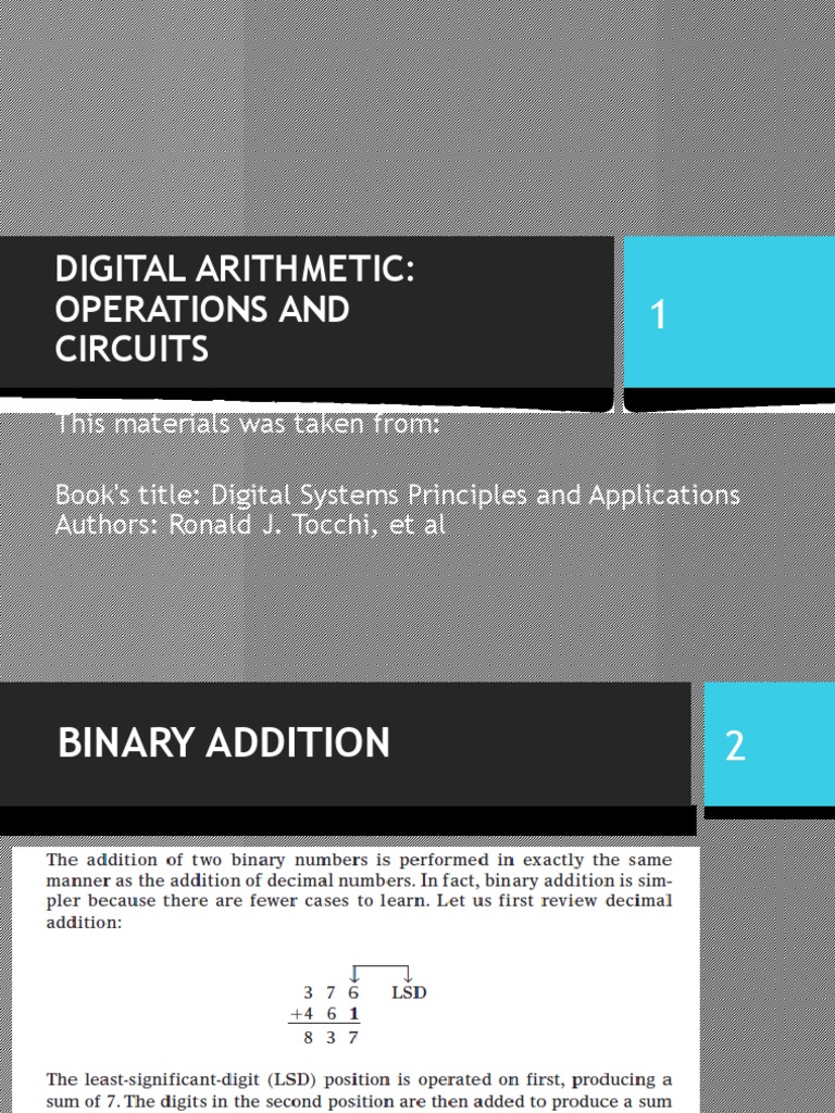 Digital Arithmetic | PDF