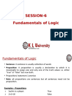 Session-6 Fundamentals of Logic