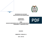 Analisis Radiográfico de Las Patologías Bucales en Peliculas Panorámica y Tomografia Axial